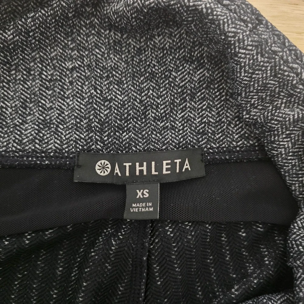 Athleta Women Black Speckled High Rise Capri Leggings Pants Size XS - Picture 3 of 10